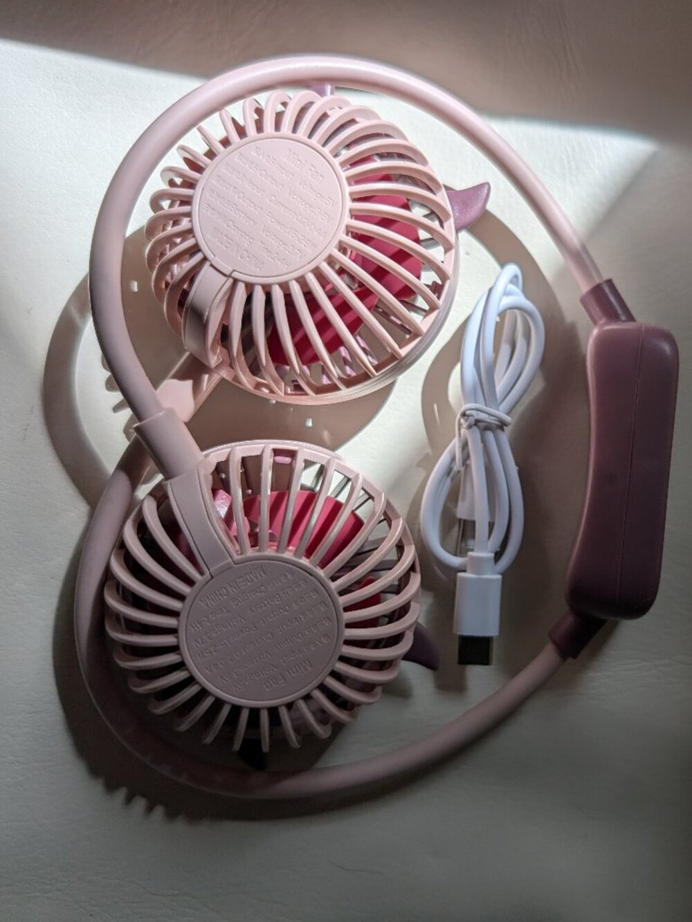 New Portable Neck Fan with Dual Heads